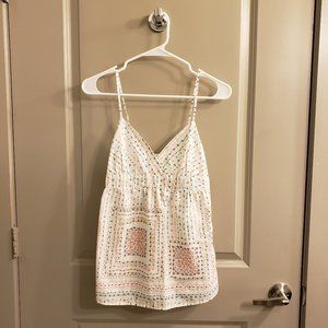 NWOT Garage Floral Top in White